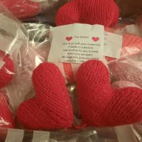 Knitted hearts
