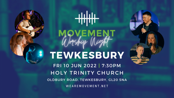 Advert for youth workship night -Tewkesbury