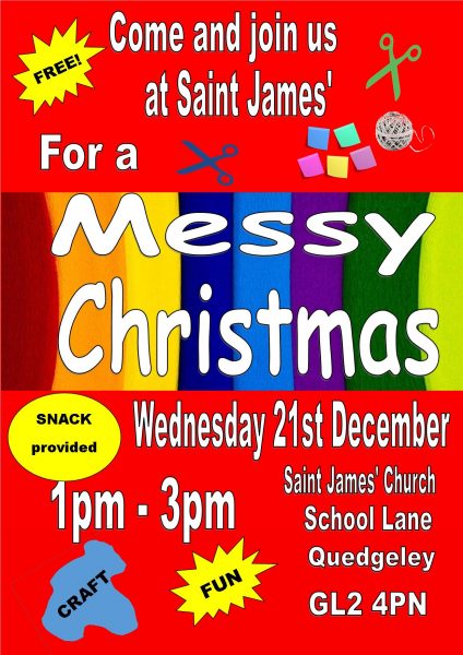 Messy Christmas at St James’ Church, Quedgeley